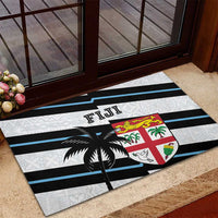 Fiji 2024 Rugby Rubber Doormat Fijian Tapa Pattern