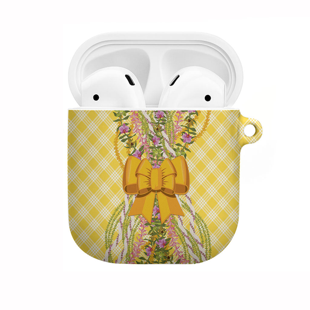 Hawaii Palaka Pikake Lokelani Plumeria AirPods Case Melemele Coquette Bow