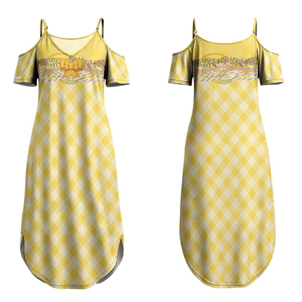 Hawaii Palaka Pikake Lokelani Plumeria Couples Matching Summer Maxi Dress and Hawaiian Shirt Melemele Coquette Bow LT01 - Polynesian Pride