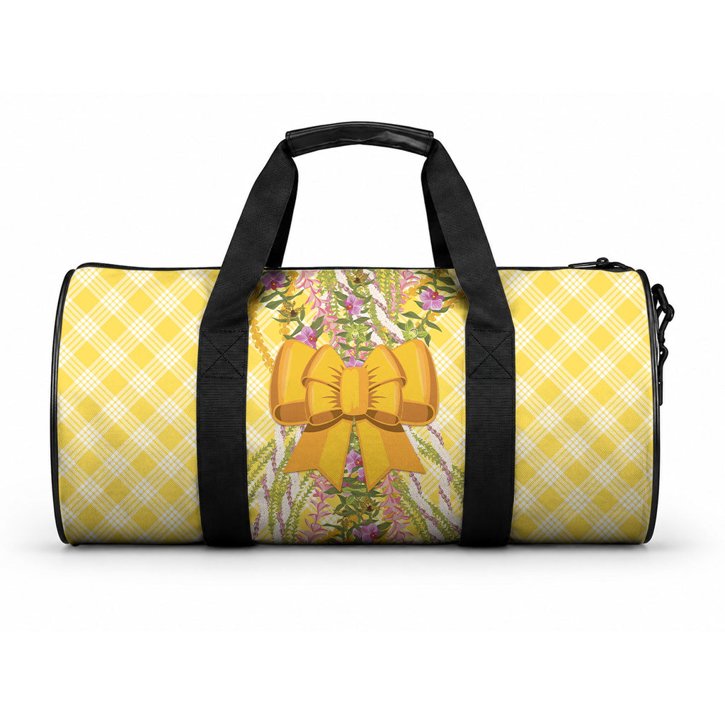 Hawaii Palaka Pikake Lokelani Plumeria Duffle Bag Melemele Coquette Bow LT01 One size Yellow - Polynesian Pride