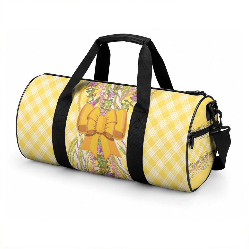Hawaii Palaka Pikake Lokelani Plumeria Duffle Bag Melemele Coquette Bow LT01 - Polynesian Pride