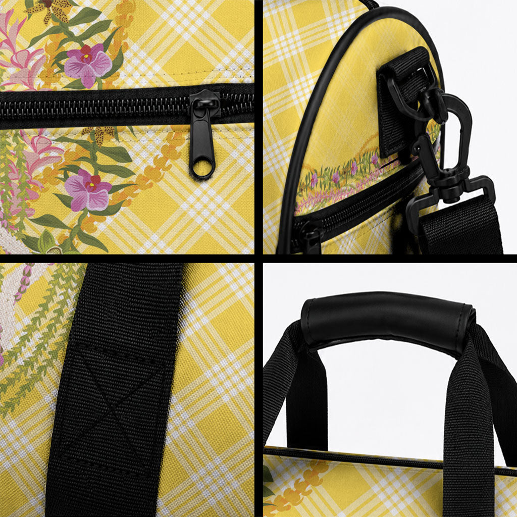 Hawaii Palaka Pikake Lokelani Plumeria Duffle Bag Melemele Coquette Bow LT01 - Polynesian Pride