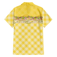 Hawaii Palaka Pikake Lokelani Plumeria Family Matching Off Shoulder Maxi Dress and Hawaiian Shirt Melemele Coquette Bow LT01 - Polynesian Pride
