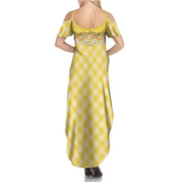 Hawaii Palaka Pikake Lokelani Plumeria Family Matching Summer Maxi Dress and Hawaiian Shirt Melemele Coquette Bow