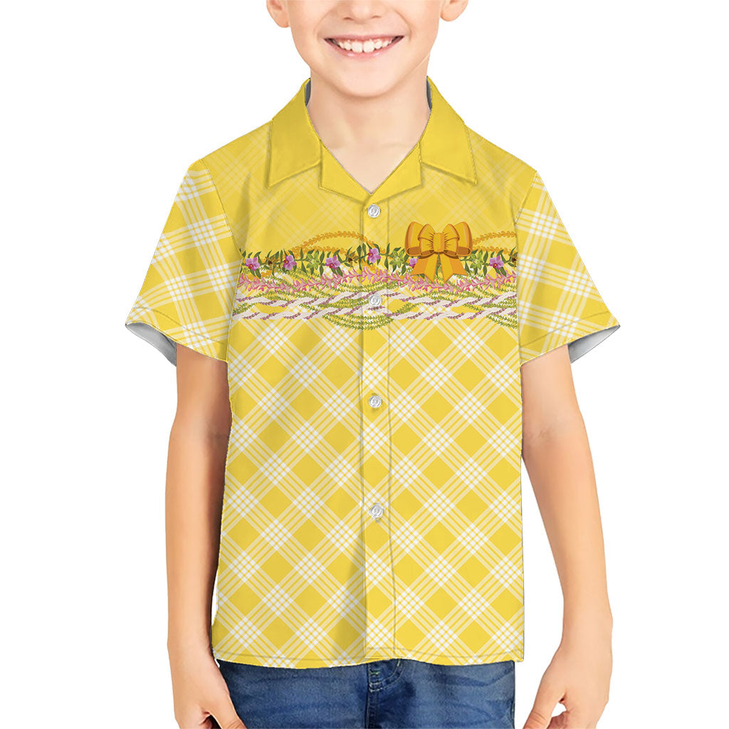 Hawaii Palaka Pikake Lokelani Plumeria Hawaiian Shirt Melemele Coquette Bow