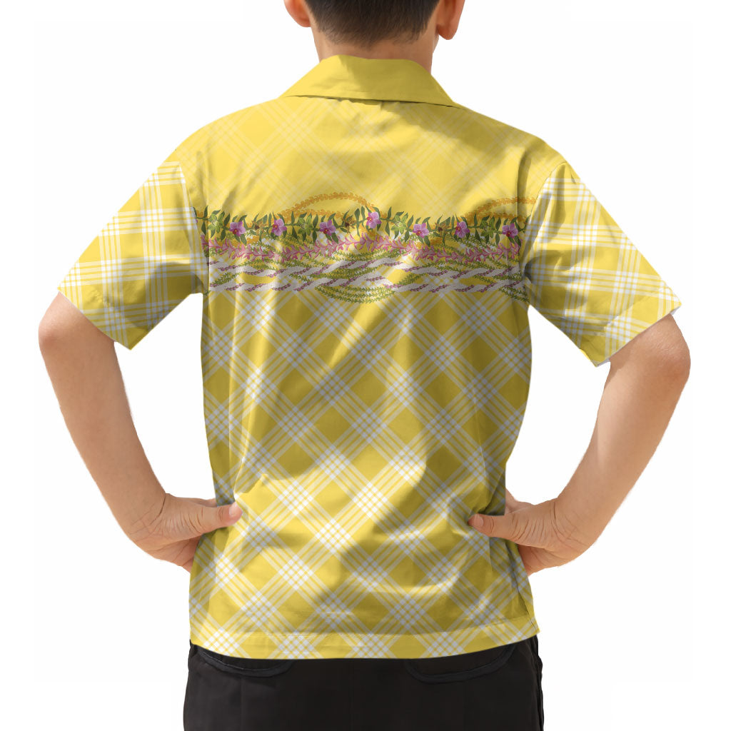 Hawaii Palaka Pikake Lokelani Plumeria Kid Hawaiian Shirt Melemele Coquette Bow LT01 - Polynesian Pride