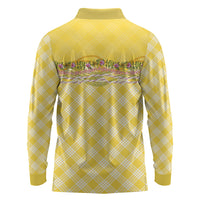Hawaii Palaka Pikake Lokelani Plumeria Long Sleeve Polo Shirt Melemele Coquette Bow