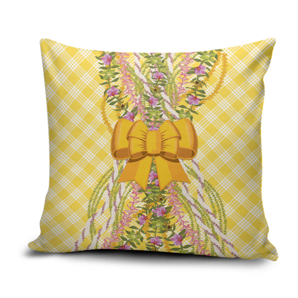 Hawaii Palaka Pikake Lokelani Plumeria Pillow Cover Melemele Coquette Bow