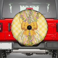 Hawaii Palaka Pikake Lokelani Plumeria Spare Tire Cover Melemele Coquette Bow