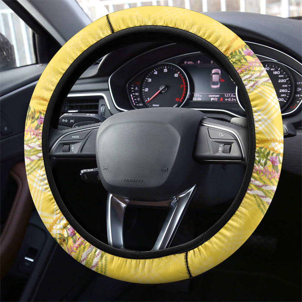 Hawaii Palaka Pikake Lokelani Plumeria Steering Wheel Cover Melemele Coquette Bow