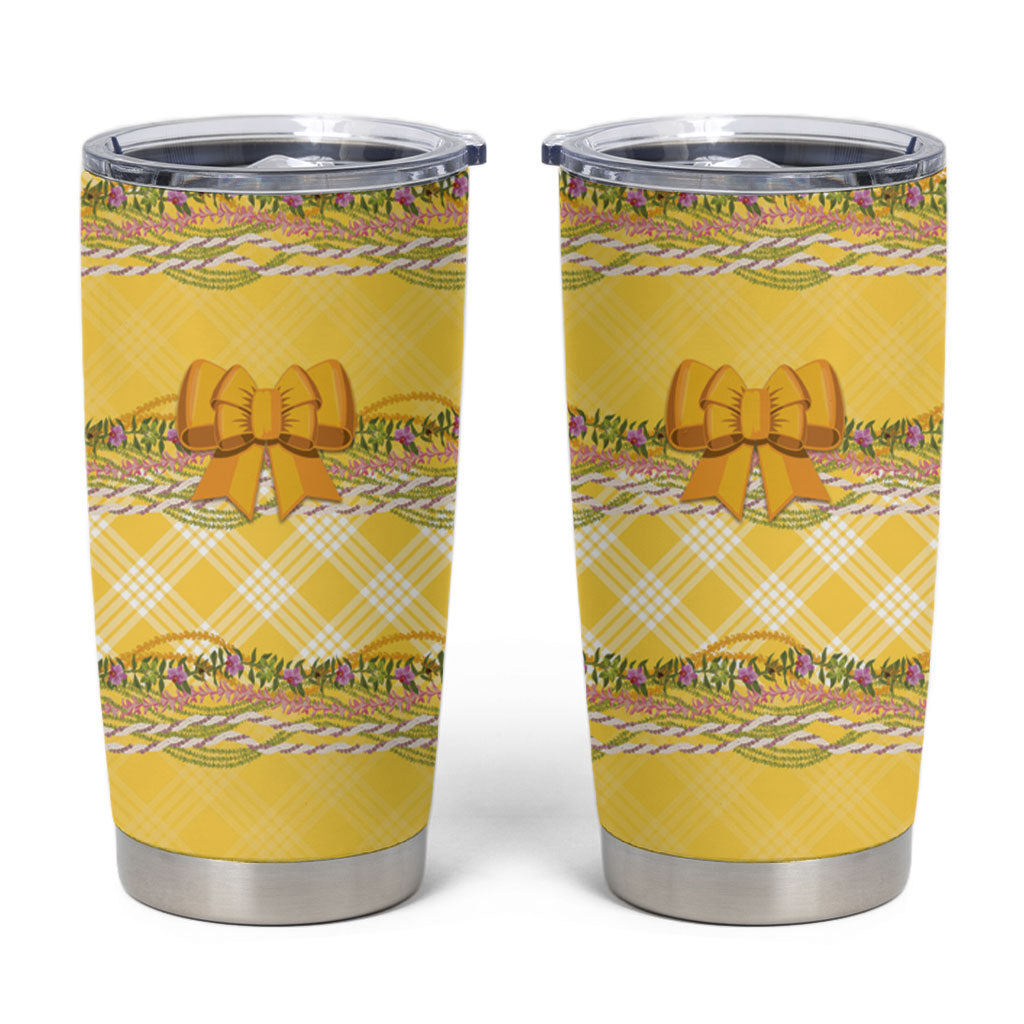Hawaii Palaka Pikake Lokelani Plumeria Tumbler Cup Melemele Coquette Bow