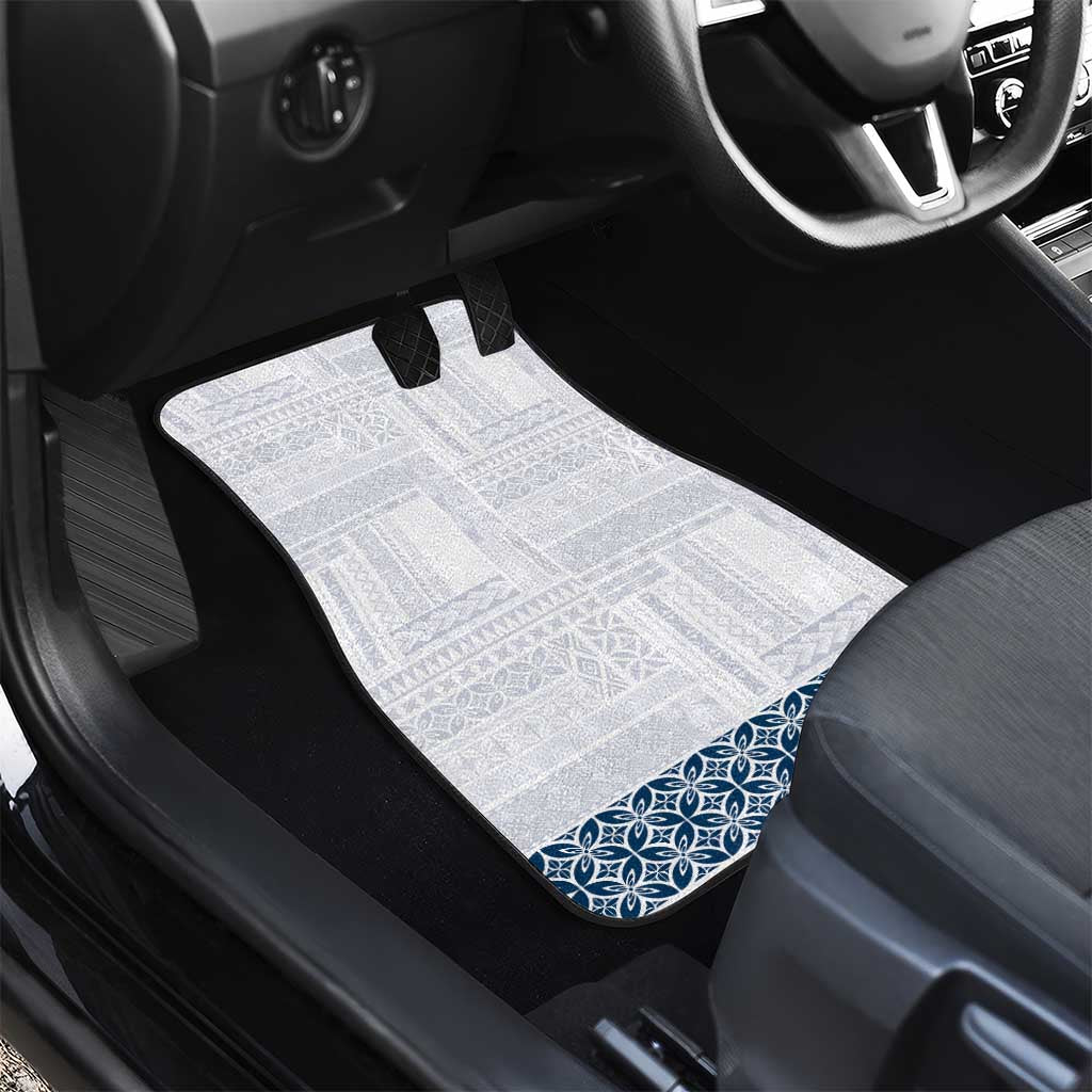 Samoa Siapo Blue Trimmed Car Mats Samoa White Sunday - Polynesian Pride