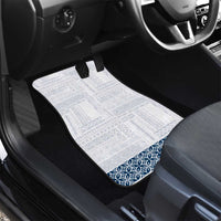 Samoa Siapo Blue Trimmed Car Mats Samoa White Sunday - Polynesian Pride