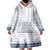 Samoa Siapo Blue Trimmed Wearable Blanket Hoodie Samoa White Sunday - Polynesian Pride