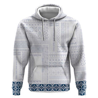 Samoa Siapo Blue Trimmed Zip Hoodie Samoa White Sunday - Polynesian Pride