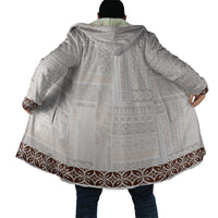 Samoa Siapo Brown Trimmed Cloak Samoa White Sunday - Polynesian Pride