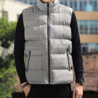 Samoa Siapo Brown Trimmed Sleeveless Puffer Jacket Samoa White Sunday - Polynesian Pride