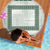 Samoa Siapo Green Trimmed Beach Blanket Samoa White Sunday - Polynesian Pride
