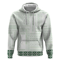 Samoa Siapo Green Trimmed Hoodie Samoa White Sunday - Polynesian Pride