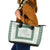 Samoa Siapo Green Trimmed Leather Tote Bag Samoa White Sunday - Polynesian Pride