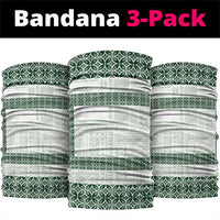 Samoa Siapo Green Trimmed Neck Gaiter Samoa White Sunday - Polynesian Pride