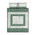 Samoa Siapo Green Trimmed Quilt Bed Set Samoa White Sunday - Polynesian Pride