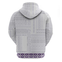 Samoa Siapo Purple Trimmed Hoodie Samoa White Sunday - Polynesian Pride