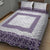 Samoa Siapo Purple Trimmed Quilt Bed Set Samoa White Sunday - Polynesian Pride
