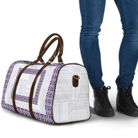 Samoa Siapo Purple Trimmed Travel Bag Samoa White Sunday - Polynesian Pride
