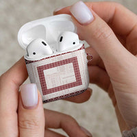Samoa Siapo Red Trimmed AirPods Case Samoa White Sunday - Polynesian Pride