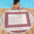 Samoa Siapo Red Trimmed Beach Blanket Samoa White Sunday - Polynesian Pride