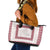 Samoa Siapo Red Trimmed Leather Tote Bag Samoa White Sunday - Polynesian Pride