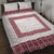 Samoa Siapo Red Trimmed Quilt Bed Set Samoa White Sunday - Polynesian Pride