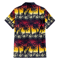 Hawaii Hibiscus Palm Tree Sunset Family Matching Summer Maxi Dress and Hawaiian Shirt Tropical Style - Polynesian Pride