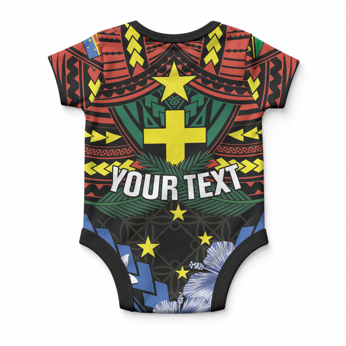 Personalised Vanuatu Tafea Province Baby Onesie Unique Tropical Tribal Pattern LT01 - Polynesian Pride