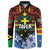Personalised Vanuatu Tafea Province Button Sweatshirt Unique Tropical Tribal Pattern