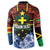 Personalised Vanuatu Tafea Province Button Sweatshirt Unique Tropical Tribal Pattern