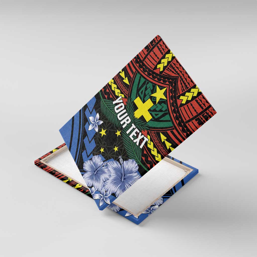 Personalised Vanuatu Tafea Province Canvas Wall Art Unique Tropical Tribal Pattern