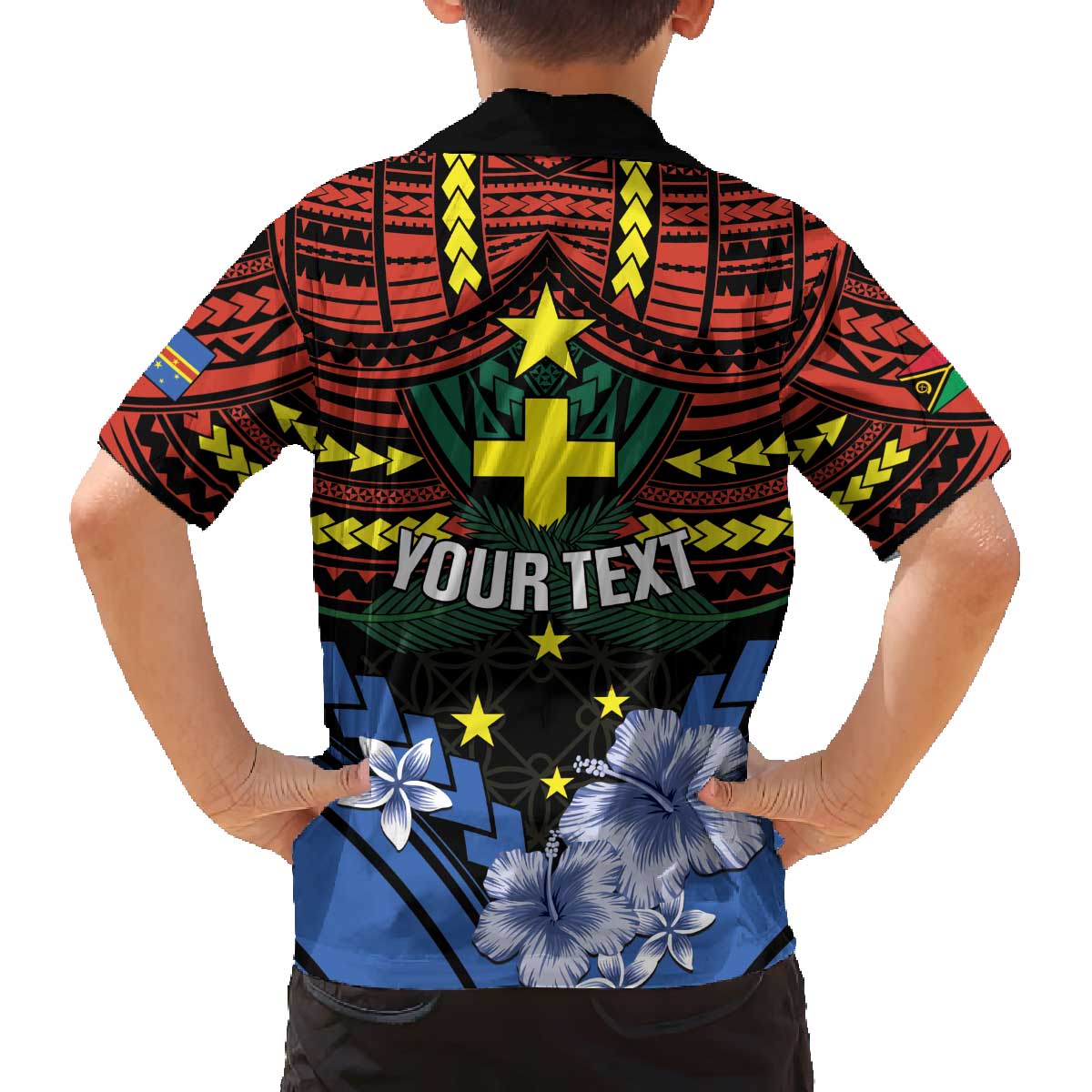 Personalised Vanuatu Tafea Province Family Matching Off The Shoulder Long Sleeve Dress and Hawaiian Shirt Unique Tropical Tribal Pattern LT01 - Polynesian Pride