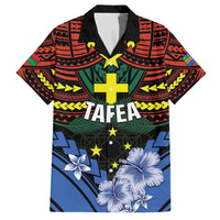 Personalised Vanuatu Tafea Province Family Matching Off The Shoulder Long Sleeve Dress and Hawaiian Shirt Unique Tropical Tribal Pattern LT01 Dad's Shirt - Short Sleeve Colorful - Polynesian Pride