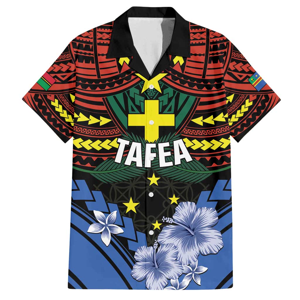 Personalised Vanuatu Tafea Province Family Matching Tank Maxi Dress and Hawaiian Shirt Unique Tropical Tribal Pattern LT01 Dad's Shirt - Short Sleeve Colorful - Polynesian Pride