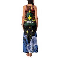 Personalised Vanuatu Tafea Province Family Matching Tank Maxi Dress and Hawaiian Shirt Unique Tropical Tribal Pattern LT01 - Polynesian Pride