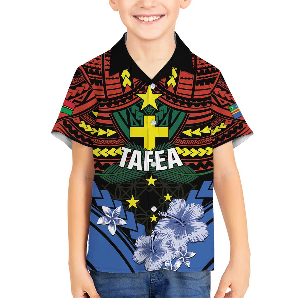 Personalised Vanuatu Tafea Province Family Matching Tank Maxi Dress and Hawaiian Shirt Unique Tropical Tribal Pattern LT01 Son's Shirt Colorful - Polynesian Pride