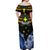 Personalised Vanuatu Tafea Province Off Shoulder Maxi Dress Unique Tropical Tribal Pattern