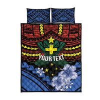 Personalised Vanuatu Tafea Province Quilt Bed Set Unique Tropical Tribal Pattern