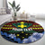 Personalised Vanuatu Tafea Province Round Carpet Unique Tropical Tribal Pattern
