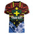 Personalised Vanuatu Tafea Province Women V-Neck T-Shirt Unique Tropical Tribal Pattern