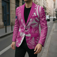 New Zealand Silver Fern Rugby All Pink Blazer Maori Tiki Player With Ta Moko Tribal LT01 - Polynesian Pride