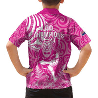New Zealand Silver Fern Rugby All Pink Hawaiian Shirt Maori Tiki Player With Ta Moko Tribal LT01 - Polynesian Pride