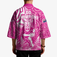 New Zealand Silver Fern Rugby All Pink Kimono Maori Tiki Player With Ta Moko Tribal LT01 - Polynesian Pride
